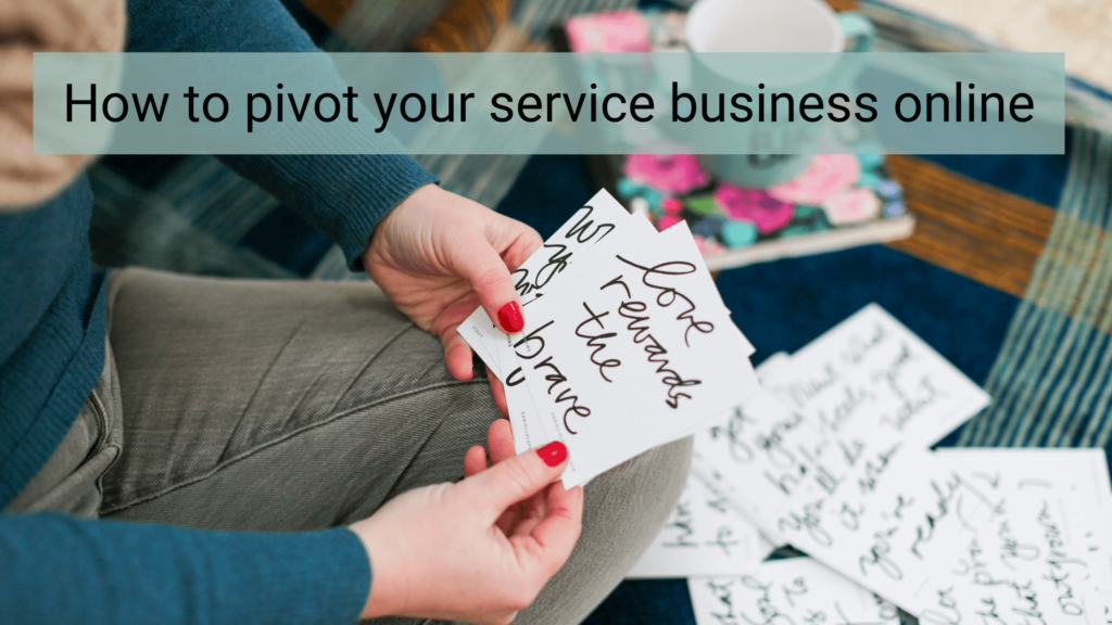 how to pivot your service business online