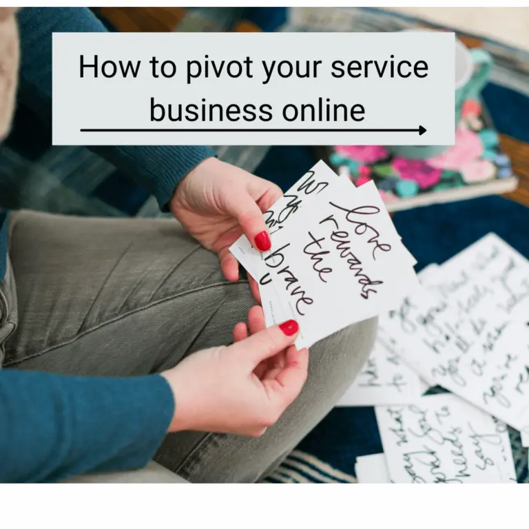 How to pivot your service business online